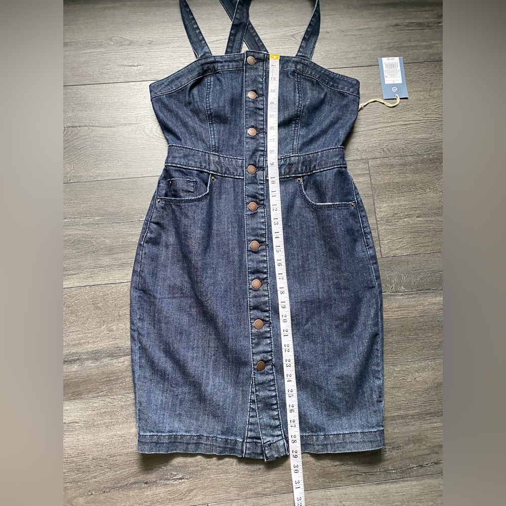 Universal Thread Button Front Denim Dress Dark Wash Size 2 NWT - Picture 9 of 10